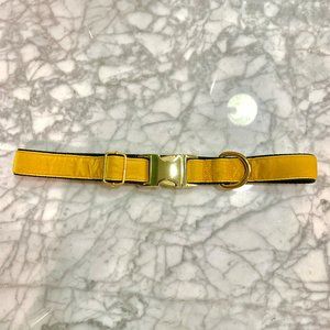 Light Mustard Yellow Velvet Dog Collar